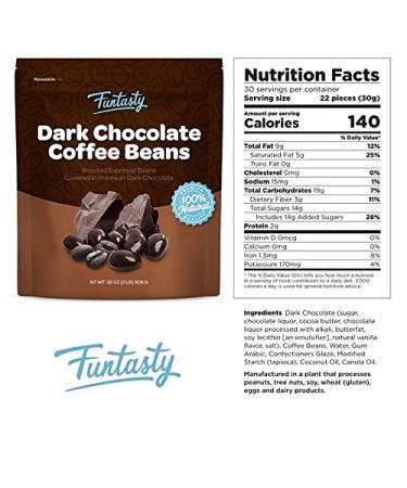 Funtasty Premium Dark Chocolate Covered Espresso Beans - 2 lb Pack - Buy Online on SooperMarket.com