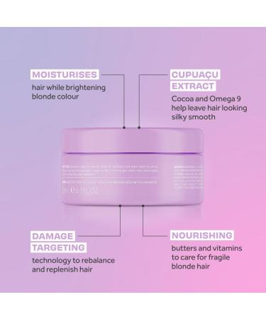 Lee Stafford Daily Blonde Hair Mask | Hydrate & Brighten Bleach Blondes - 16.7 Fl Oz Treatment for Dry Damaged Hair Neutralizes Yellow Tones - Buy Online on SooperMarket.com