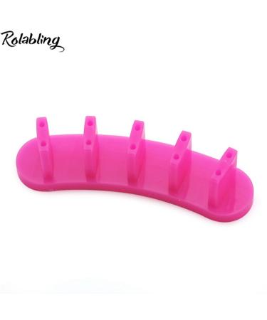 Rolabling Nail Art Practice Display Stand with False Nail Tips - Rose | DIY Manicure Tool - Buy Online on SooperMarket.com