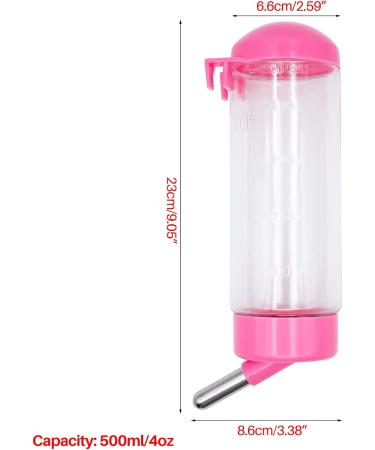 BREUAILY 3Pcs Animal Drinking Bottle 500ml Plastic Guinea Pig Water Bottle Non Drip Hanging Hamster Automatic Water Feeder for Rabbit Guinea Pig Gerbil Chinchillas (Random Color) - Buy Online on SooperMarket.com