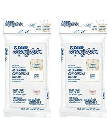 T. Taio Esponjabon Sponge Soap Concha Nacar 2 Pack