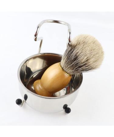 Vepoty 2-in-1 Stainless Steel Shaving Mug & Brush Stand Holder | Premium Grooming Tool for a Perfect Shave - International Shipping Available - Buy Online on SooperMarket.com