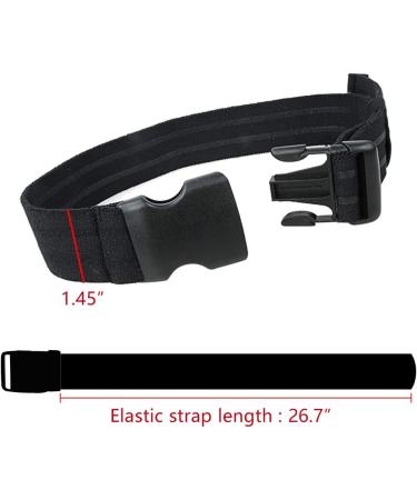 IDOGEAR Tactical Leg Strap for Holster & Knife | Adjustable Thigh Belt with Quick-Release Buckle | Outdoors EDC Leg Hanger in Elastic Nylon - Black - Buy Online on SooperMarket.com