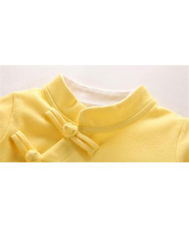 Mud Kingdom Baby Boys Girls Traditional Chinese New Year Jumpsuit - 3 Months Yellow - Buy Online on SooperMarket.com