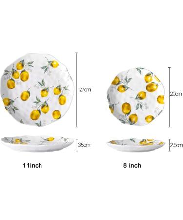 Serving Plates Creative Dinner Plates Lemon Irregular Flat Dinner Steak Salad Plate Snack Plate Household Vegetable Plate Cake Dish Home Kitchen Tableware for Appetizer Dinner and Desserts (Color : 8 Inch - Buy Online on SooperMarket.com