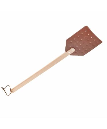 SIDCO fly swatter leather fly killer lo leather strap wooden swatter XXL swatter 1 piece
