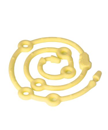 Baby Pacifier Strap Food Grade Silicone Material Adjustable Stretchy Pacifier Chain Safe for Diaper Changing (Yellow)