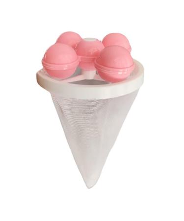 Lint Hair Catcher Washing Machine Filter Ball Washer Lint Catcher with Mesh Bag A Reusable Wear Resistant Laundry Cleaning Tool Pink
