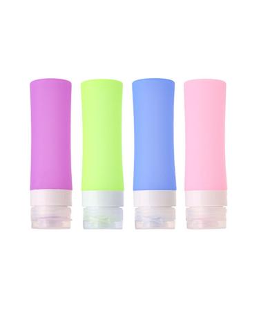 Chseo silicone travel bottles set (4 pieces) silicone travel bottles cosmetics bottles travel containers for liquids shampoo flushing shower gel lotion oil cream and care products #8