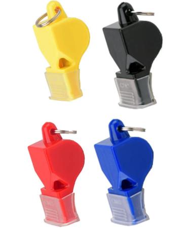 Yoezuo Pipe with Lanyard - 4 Colorful Plastic Whistles for Sports & PE | Football School Activities - Buy Online on SooperMarket.com