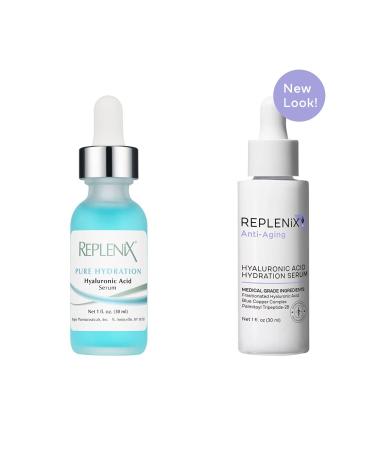 Replenix Pure Hydration Hyaluronic Acid Serum - Medical Grade Anti-Aging Treatment - 1 oz - Reduce Wrinkles, Even Skin Tone, and Firm Skin - Buy Online on SooperMarket.com