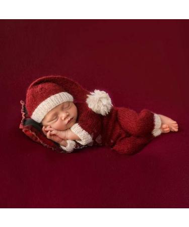 KESYOO Santa Claus Red Hat Newborn Baby Photography Romper Handmade Crochet Knitted Costume for Boys and Girls - Buy Online on SooperMarket.com