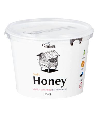 Nordmel Pure Natural Soft Honey 2 KG (8 * 250 gram Cups) - Unpasteurised Unfiltered Crystallized Natural Honey