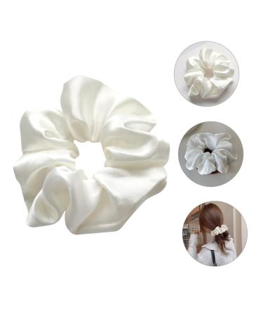 Wooneky 5pcs Bridesmaid Hair Accessories - Satin Elastic Hair Bands and Scrunchies Set in White - Wedding and Girls Hair Wrap - Buy Online on SooperMarket.com