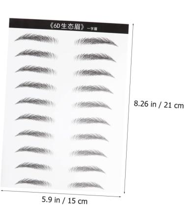Baluue 2 Pairs Eyebrow Makeup Tools Hair-like Simulation Eyebrow Sticker Artificial Eyebrow Patch 21.00X15.00X0.01CM Black - Buy Online on SooperMarket.com