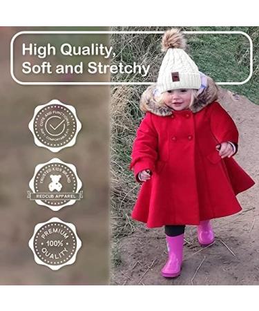 RED CUB Toddler and Baby Winter Bobble Hat Beanie with Pom Pom | Soft Thick Knit Kids Beanie | Snow White | 12-36 Months - 3 Years - Buy Online on SooperMarket.com