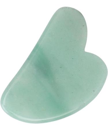 Aventurine Scraping Board Face Massage Tool Gua Sha Green Unique Design for Meridian Dredging  - Buy Online on SooperMarket.com