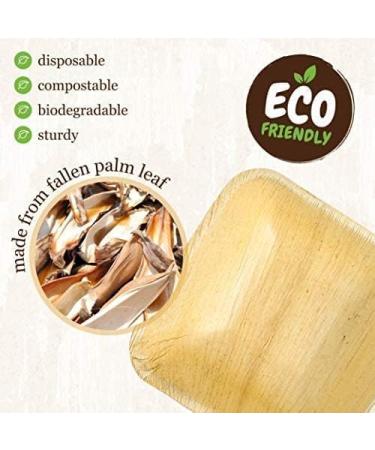 Brheez Palm Leaf Bowls 25 Pack - 5.5 Inch | Disposable Biodegradable & Eco-Friendly Soup Bowls | Compostable Bamboo Alternative - Buy Online on SooperMarket.com