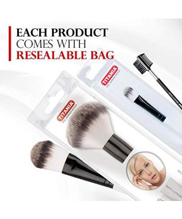 Titania Professional Makeup Brush - Large Rounded Foundation Applicator for Teens & Women - Premium Wood Shaft - Buy Online on SooperMarket.com
