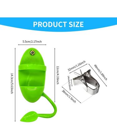 2Pcs Bird Parrot Cuttlebone Holder Set with Perch Stand Universal Bird Feeding Racks Cuttlefish Bone with Holder for Bird Food Supplies Vegetable Fruit Container green - Buy Online on SooperMarket.com