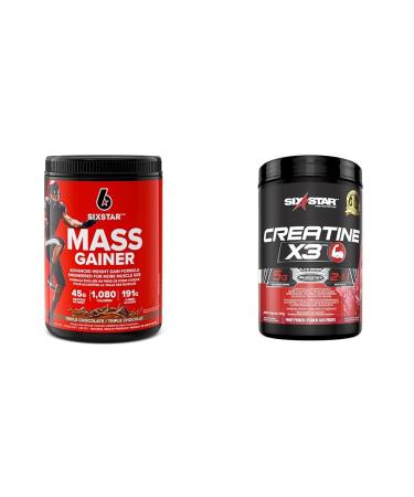 Mass Gainer Protein Powder Six Star Mass Gainer Muscle Builder Whey Protein Powder & Creatine plus BCAA Creatine X3 Powder Creatine Monohydrate and Creatine HCl HEALTH_CARE + SUPPLEMENT