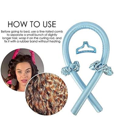 Heatless Curling Rod Headband - No Heat Wave Hair Curlers for Long & Medium Hair - Pink - Buy Online on SooperMarket.com