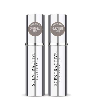 CA Perfume Impression of Guiltiness Men For Men Replica Version Fragrance Dupes Concentrated Long Lasting Eau de Parfum Spray Refillable Atomizer Bottle 0.17 Fl Oz/5ml-X2 GCC GUILTINESS MEN IMPRESSION 0.34 Fl Oz (Pack of 1)