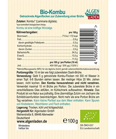 Buy Algae Shop Bio Kombu Flakes 100g | Edible Algae for Dashi | Raw Vegan Flakes | Atlantic Source | International Shipping - Buy Online on SooperMarket.com