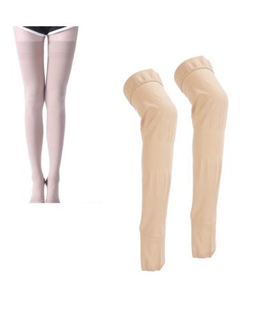 Toe -free compression stockings compression of compression in full length full -body leg sores compression cover leg tights 23 to 32 mmHg for varicose veins 3xL
