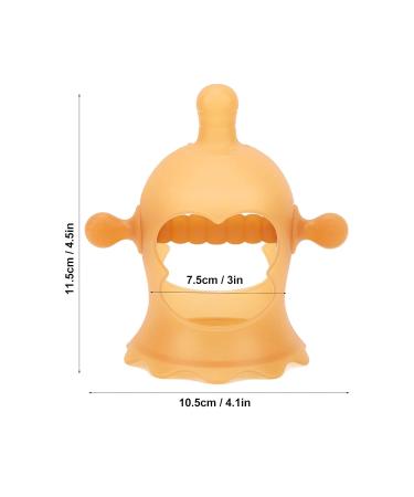Wrist Hand Teether with 3 Realistic Pacifiers - Silicone Baby Teether for Safe Gum Relief (Brown) - Buy Online on SooperMarket.com