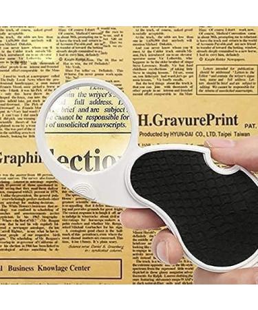 LED Magnifying Glass Magnifying Glass with Light Mini Foldable Reading Magnifier Handheld Magnifying Glass with LED Light for Reading Small Fonts Low Vision Seniors Macular Degeneration Inspection - Buy Online on SooperMarket.com