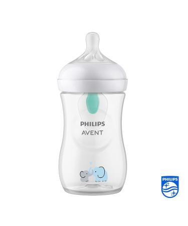 Philips Avent Natural Response Baby Bottles 260ml with AirFree Valve - BPA-Free for Newborns | Elephant Motif (SCY673/81) - Buy Online on SooperMarket.com