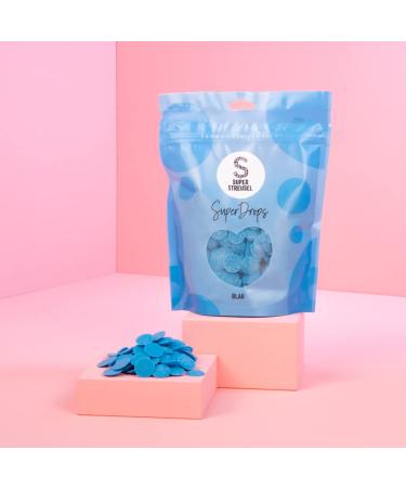 Superdrops blue 300g |Cake Melts Deko Melts Candy Melts Cake Drip Cake Glashur Kuverture cake glaze |Deco melt cake fondant icing cake glaze blue food color glaze