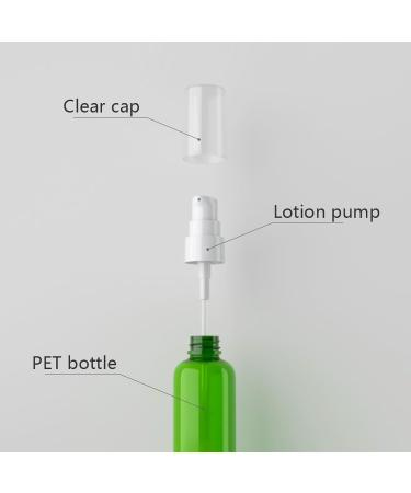 ZEOABSY 12 Pieces 100 ml Green Lotion Bottles with WhiteÂ Pump 100ml Empty PET Plastic Lotion Pump Bottle Cosmetic Gel Travel Container for Cosmetic Make up Cleaning + 2 x Funnel Green 100ml - Buy Online on SooperMarket.com