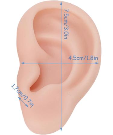Flexible & Reusable Silicone Ear Model - 1 Pair Medium Skin Color for Ear Piercing Practice - Buy Online on SooperMarket.com