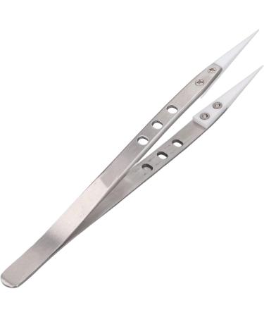 Straight Head Tweezers Tweezer Straight Tip Tweezers Straight Head Fine Tip Stainless Steel Ceramic Anti Magnetism Jumper Repair Tweezers Tweezer - Buy Online on SooperMarket.com