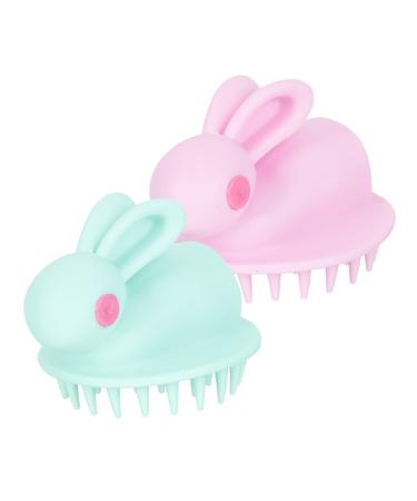 KOMBIUDA 2pcs Baby Shampoo Brush Scalp Scrubber Hair Washer Scrubber Scalp Massagers Scalp Scraper Infant Scalp Scrubber Baby Head Scrubber Care Toddler Silica Gel Mud Brush
