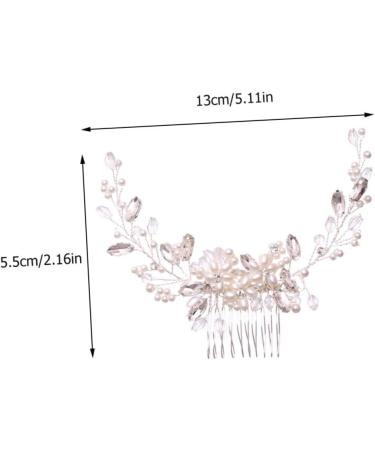 Mikinona Pearl Comb Wedding Hairpin Hair Side Comb Comb Hairpin Comb Bride Headdress Bride Hair Comb Bridal Headdress Wedding Hair Accessories Pearl Hair Pin Rhinestone Hairpins - Buy Online on SooperMarket.com