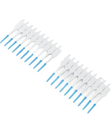 200 Soft Interdental Brushes with Floss & Case | Portable Oral Care Tool | Blue Silicone Head - Perfect for Fresh Breath & Dental Hygiene - Buy Online on SooperMarket.com