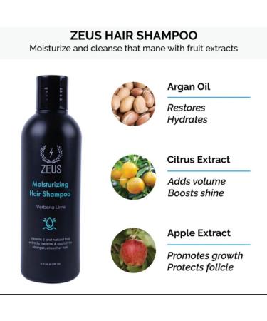 ZEUS Hair Wash & Style Set | Moisturizing Shampoo Hydrating Conditioner Hair Comb & Firm Hold Pomade for Men - International Shipping Available - Buy Online on SooperMarket.com