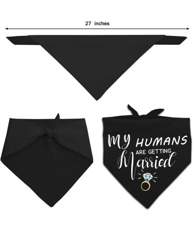 Dog Wedding Bandana Set for Engagement Photos - Pet Scarf Accessories for Dog Lovers - Bridal Shower Gift - Buy Online on SooperMarket.com