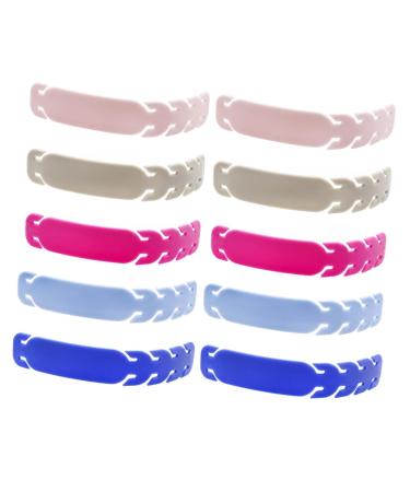 Gatuida Retainer 10 st elastic mask band buckle hearing protection decompression switch hook earrings mask cord buckle ear rope buckle makes tab ear clip handle belt 11x1.8cm