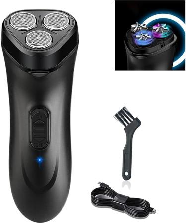 Electric Shaver for Men Electric Razor for Men USB Rechargeable Waterproof Electric Shaver Wet & Dry Rotary Shavers for Men Electric Shaving Razors with Pop-up Trimmer(Black)