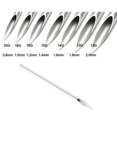 100 Pcs 13G Stainless Steel Body Piercing Needles - Sterile Disposable Piercing Needles for Ear, Nose, Navel, Nipple, Lip - Professional Grade - Buy Online on SooperMarket.com