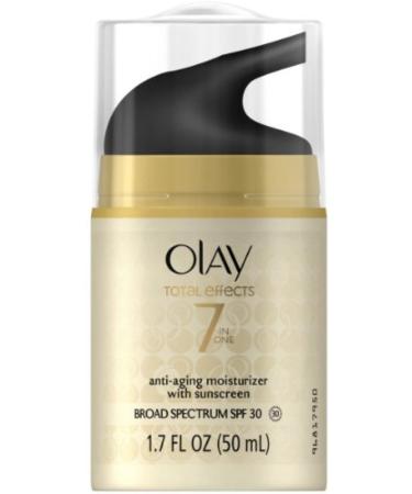 Olay Total Effects 7 in One Anti-Aging Daily Moisturizer with Sunscreen Broad Spectrum SPF 30  SolaSheer Technology  1.7 Fl Oz (50 ml)