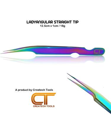 Rainbow Stainless Steel Lash Tweezers Set for Eyelash Extensions - Straight & Curved - Ideal for Individual, Russian Volume & Isolation - 4 PCs Set - Buy Online on SooperMarket.com