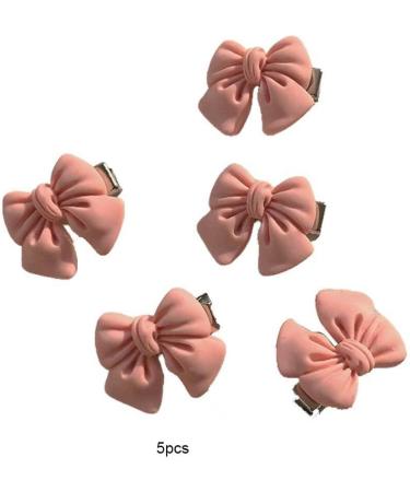 vreplrse 5 Pieces Pink Hair Clips Flower Women Girls Sweet Hairpins Styling Accessories Head Decoration Pin for DIY Crafts Bowknot - Buy Online on SooperMarket.com
