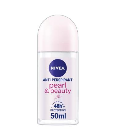 NIVEA Pearl & Beauty Anti-Perspirant Deodorant Roll-On (50 ml Pack of 6) Fresh Fragrance Deodorant for Women Roll-On Deodorant for Women Deodorant Women's