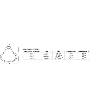 Contoured Latex Neck Seal - Conical Shape Large (Trimmable) - 15.0-17 Neck - Gear Up Guide - Buy Online on SooperMarket.com