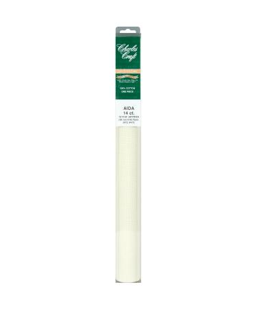 DMC GD1436-0322 Classic Reserve Gold Label Aida Fabric Box, Antique White, 14 Count 1 PACK